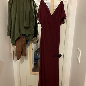 Dark Cabernet color formal/Bridemaid dress